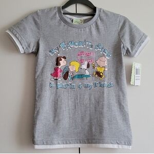 Vintage: Snoopy Short Sleeve Gray Shirt Size 8-10